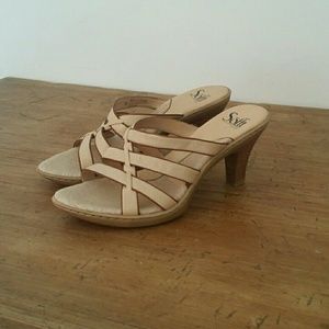 Sofft Tan and Brown High Heel Sandals, 8M